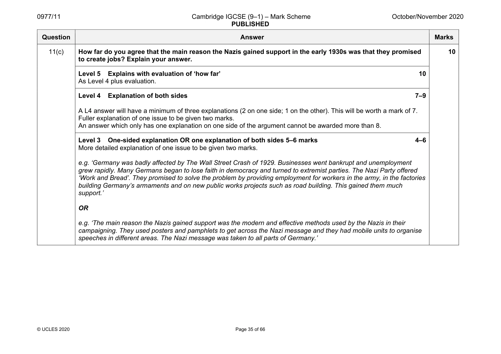 Mark scheme, page 35 of 66
