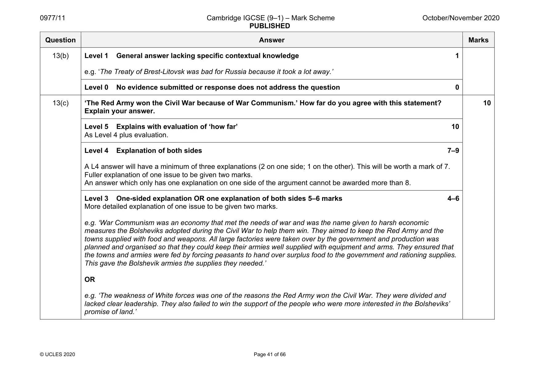 Mark scheme, page 41 of 66
