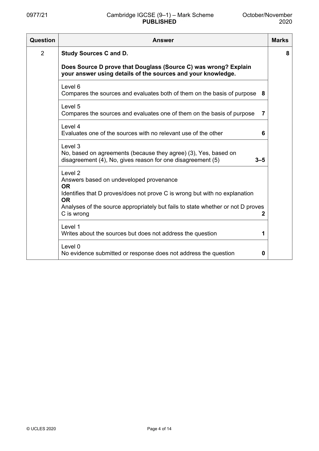 Mark scheme, page 4 of 14