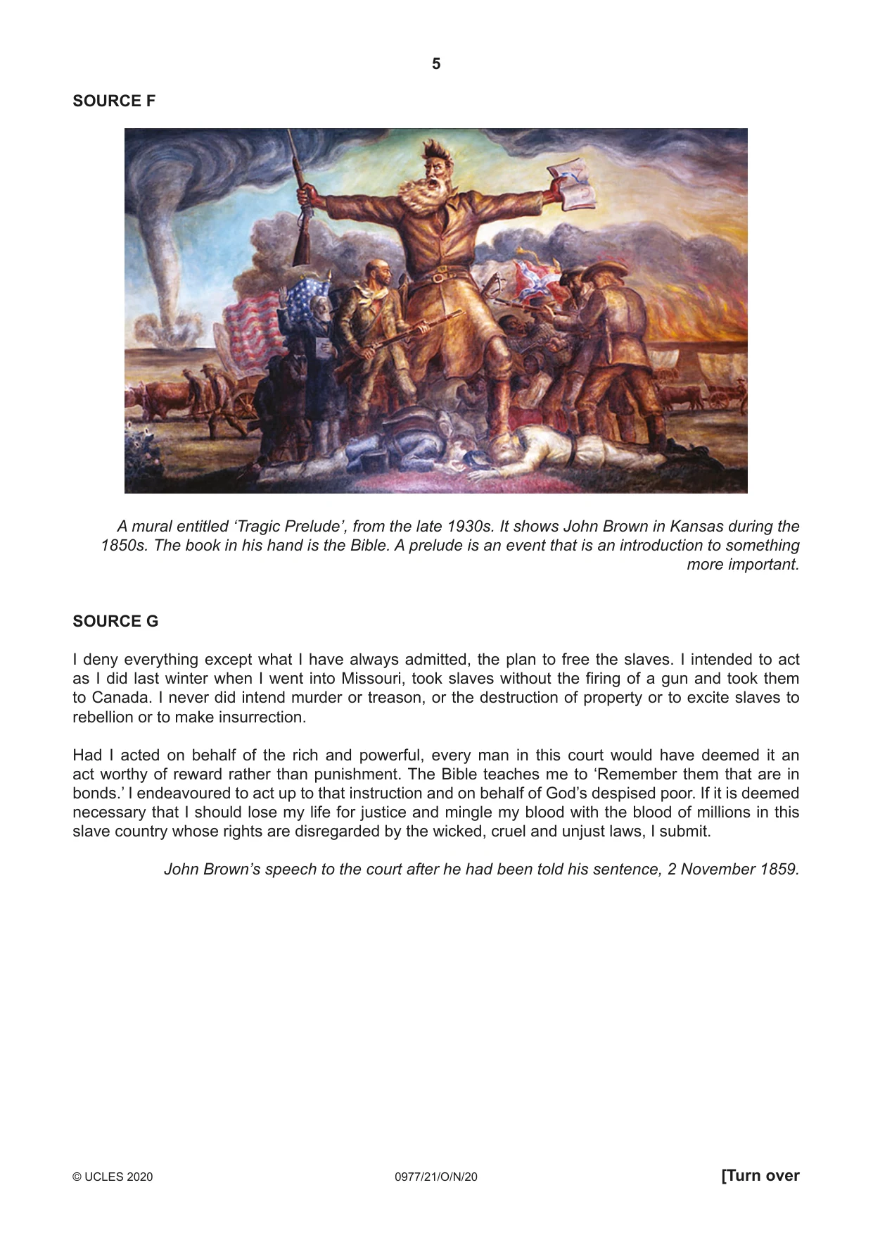 Cambridge IGCSE History (9-1) 0977 2020 Oct/Nov Paper 2 · Variant 1 question paper, page 5 of 12