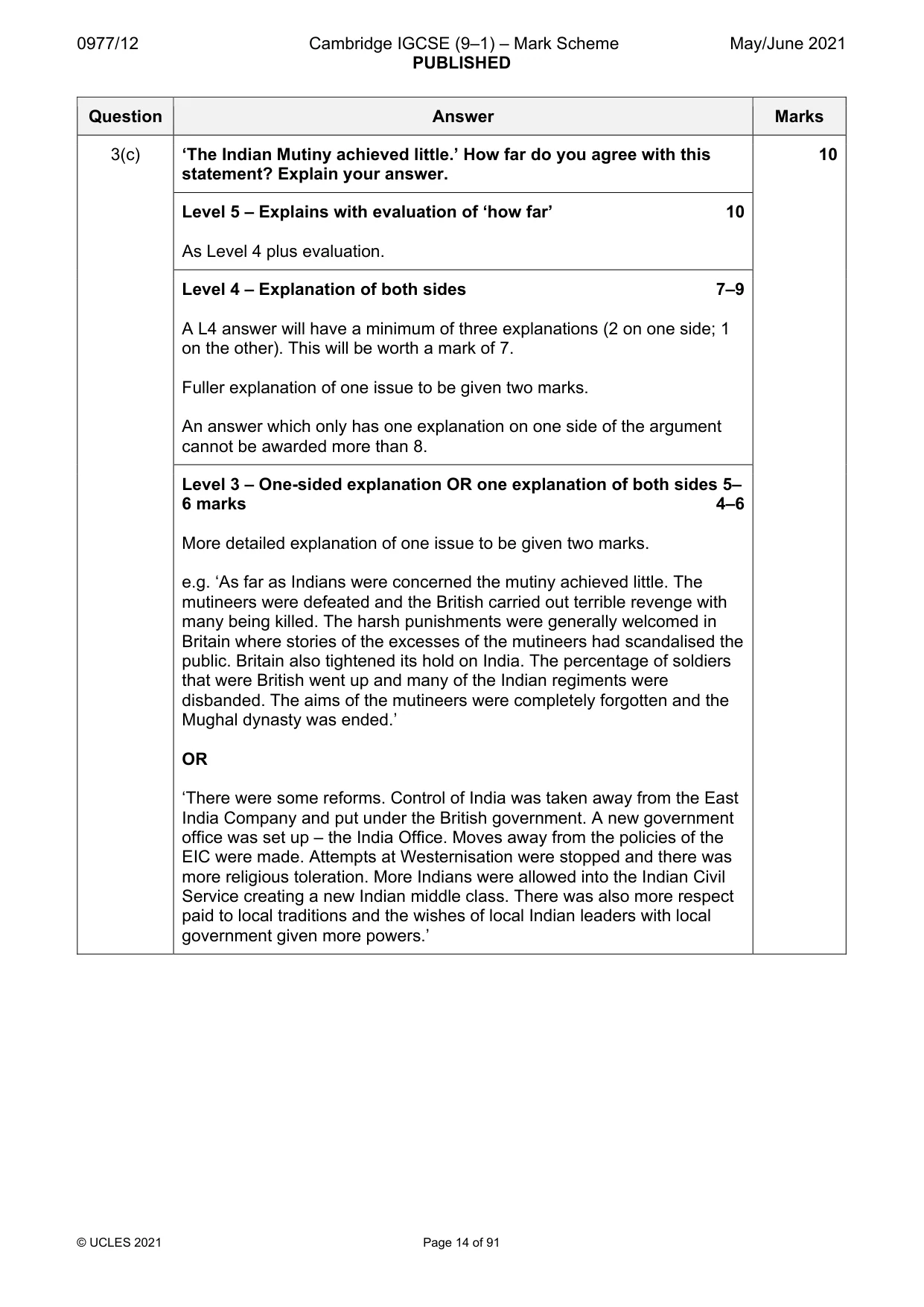 Mark scheme, page 14 of 91