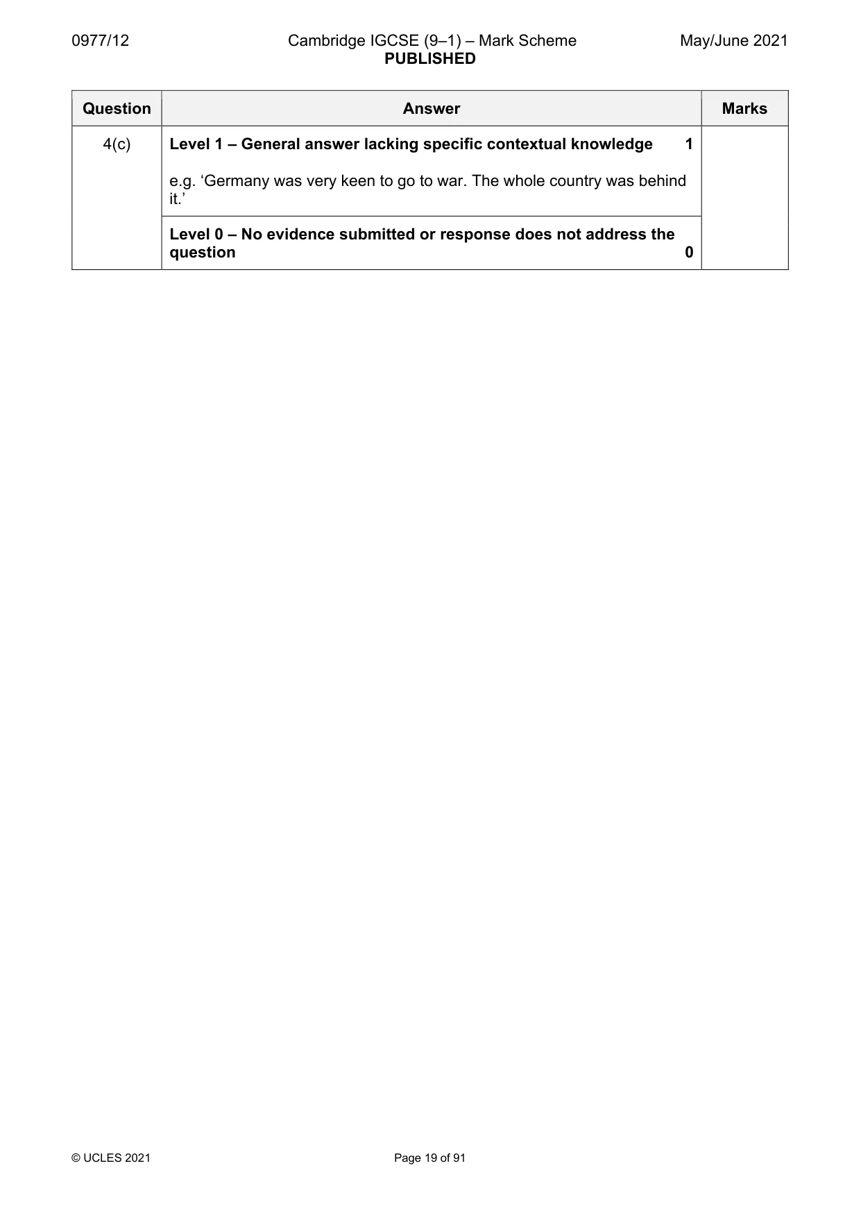 Mark scheme, page 19 of 91
