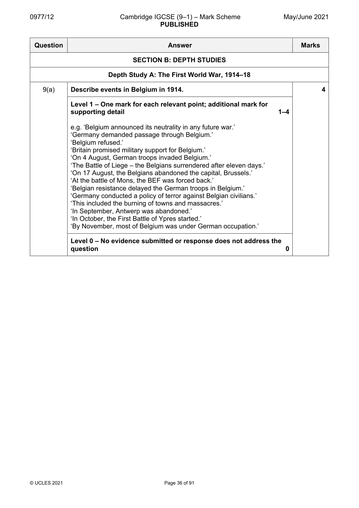 Mark scheme, page 36 of 91