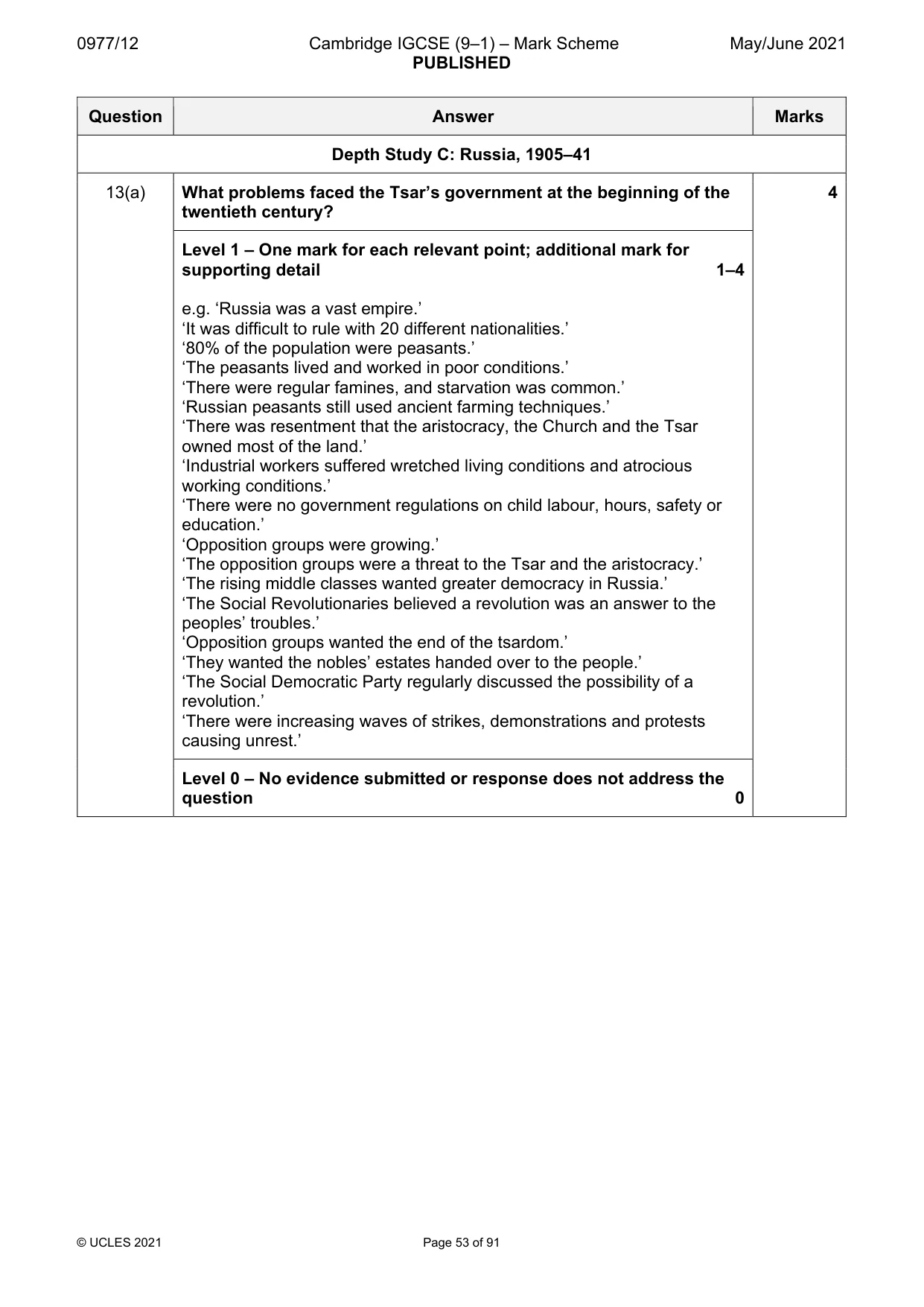 Mark scheme, page 53 of 91