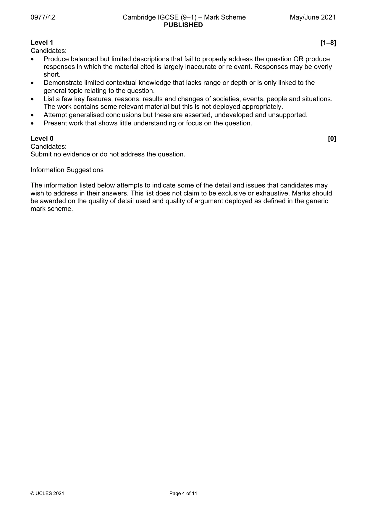 Mark scheme, page 4 of 11