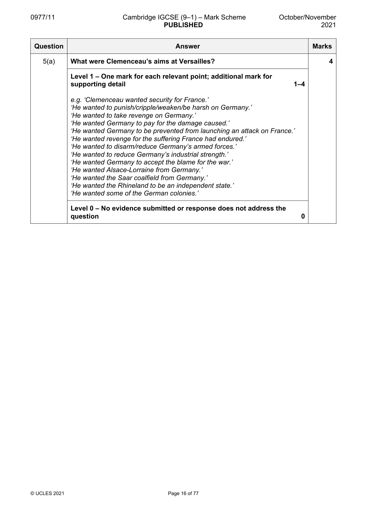 Mark scheme, page 16 of 77
