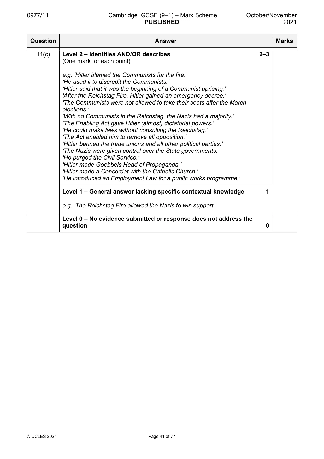 Mark scheme, page 41 of 77