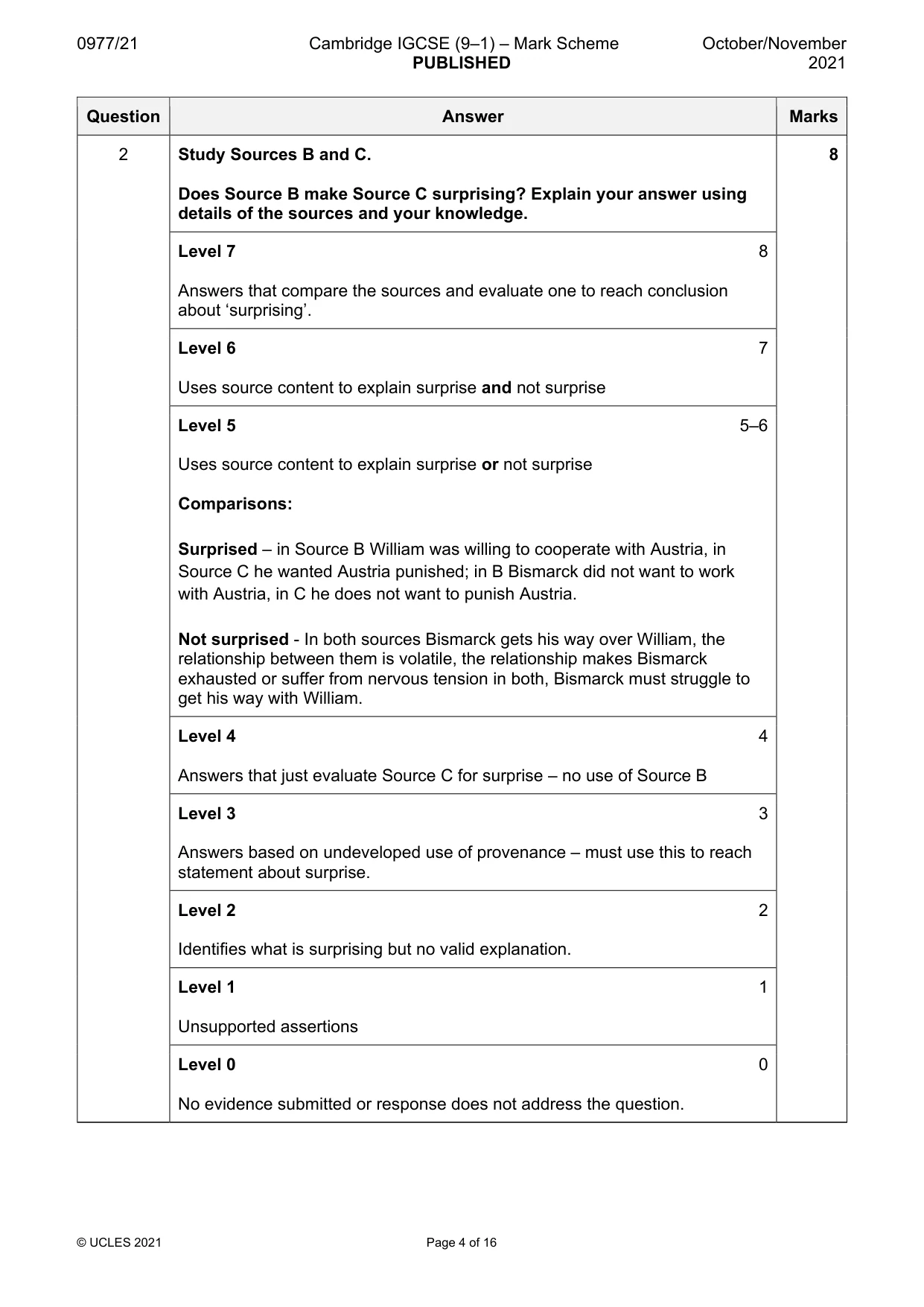 Mark scheme, page 4 of 16