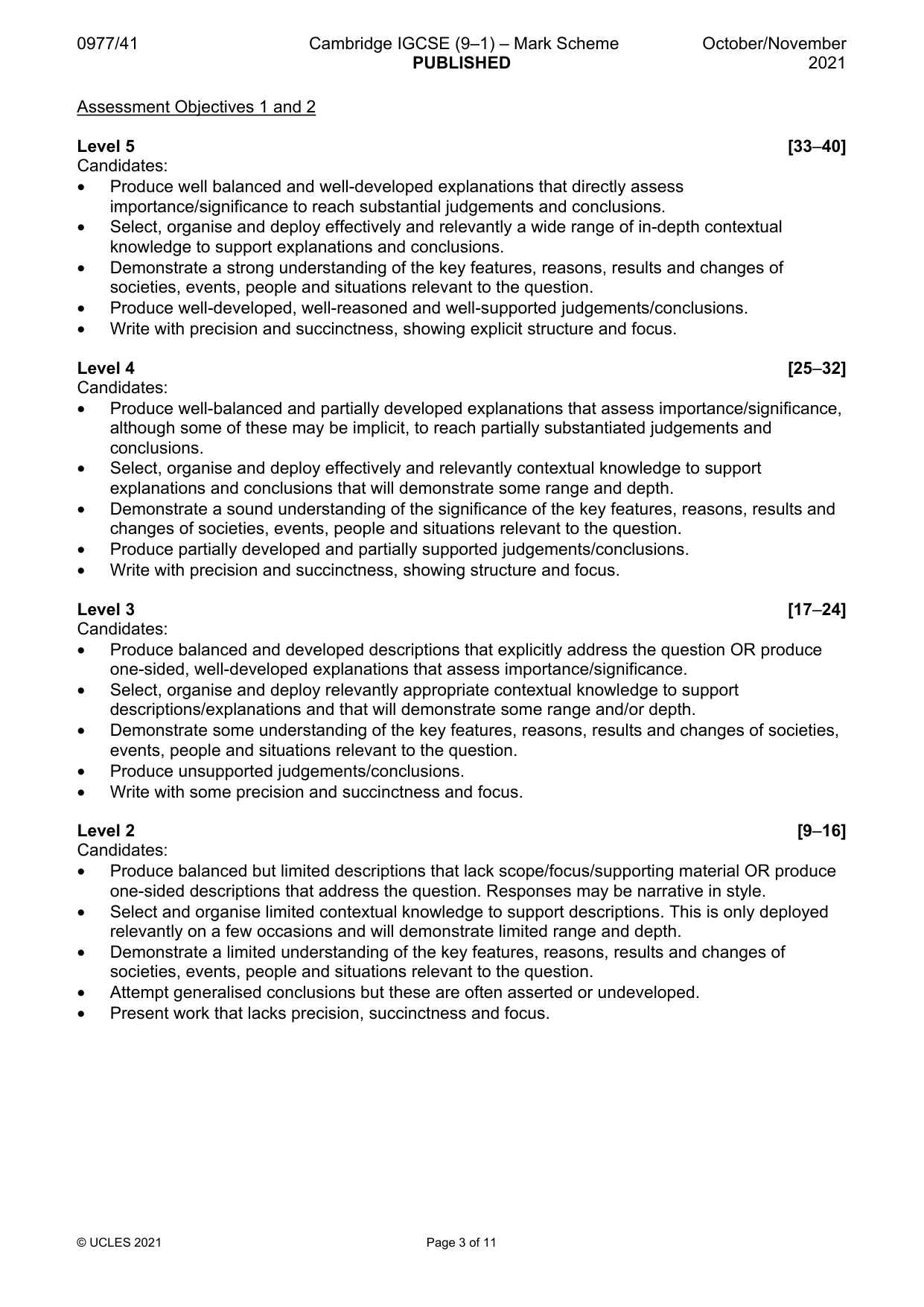 Mark scheme, page 3 of 11
