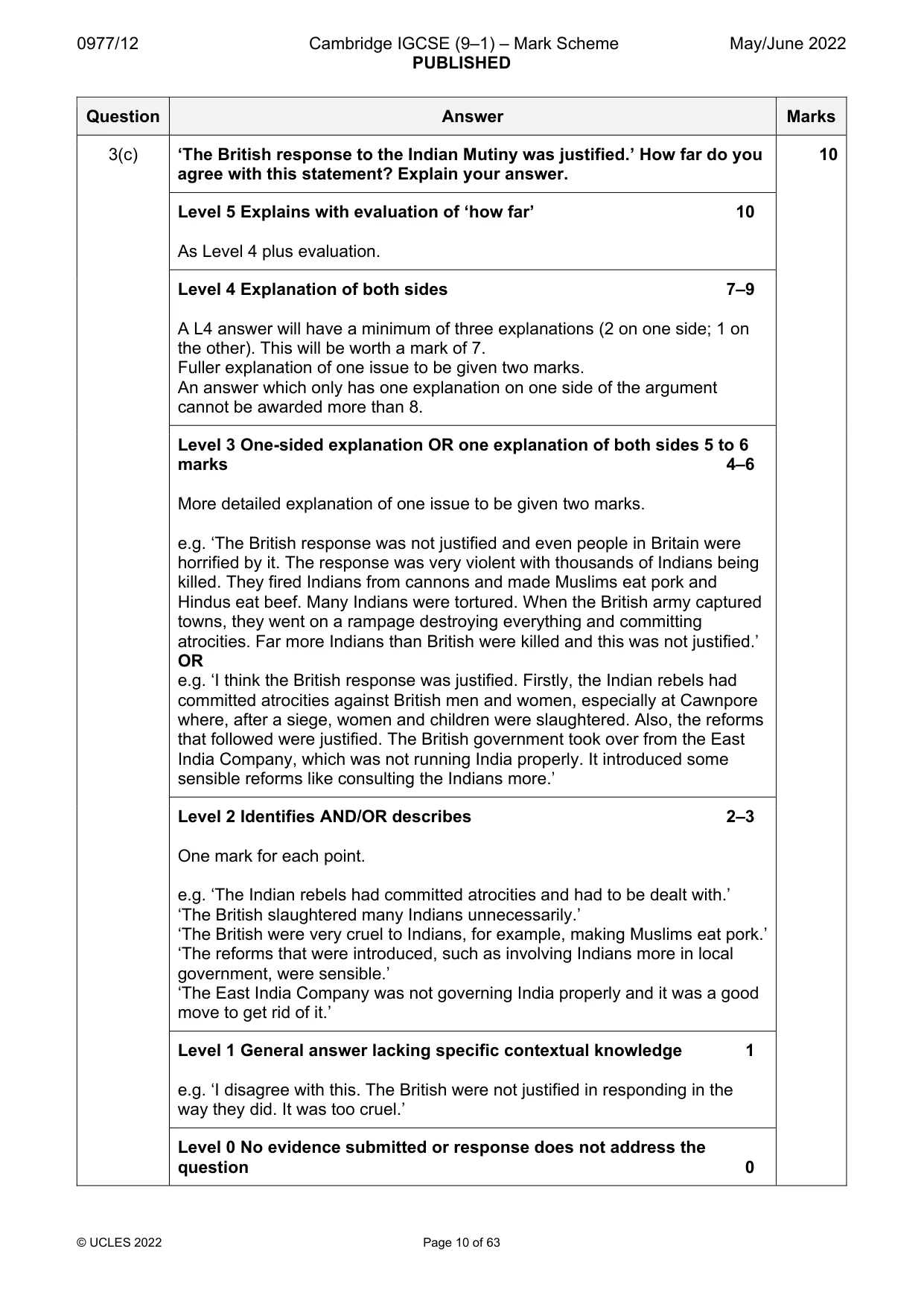 Mark scheme, page 10 of 63