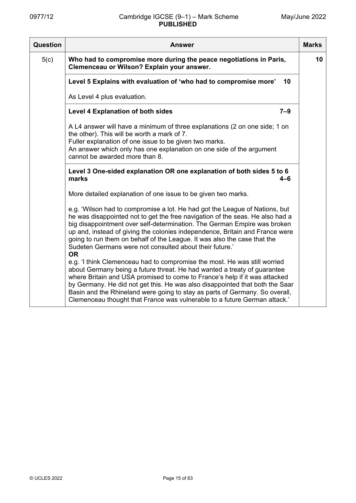 Mark scheme, page 15 of 63