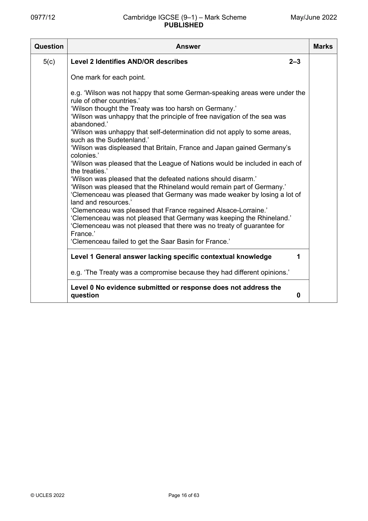 Mark scheme, page 16 of 63