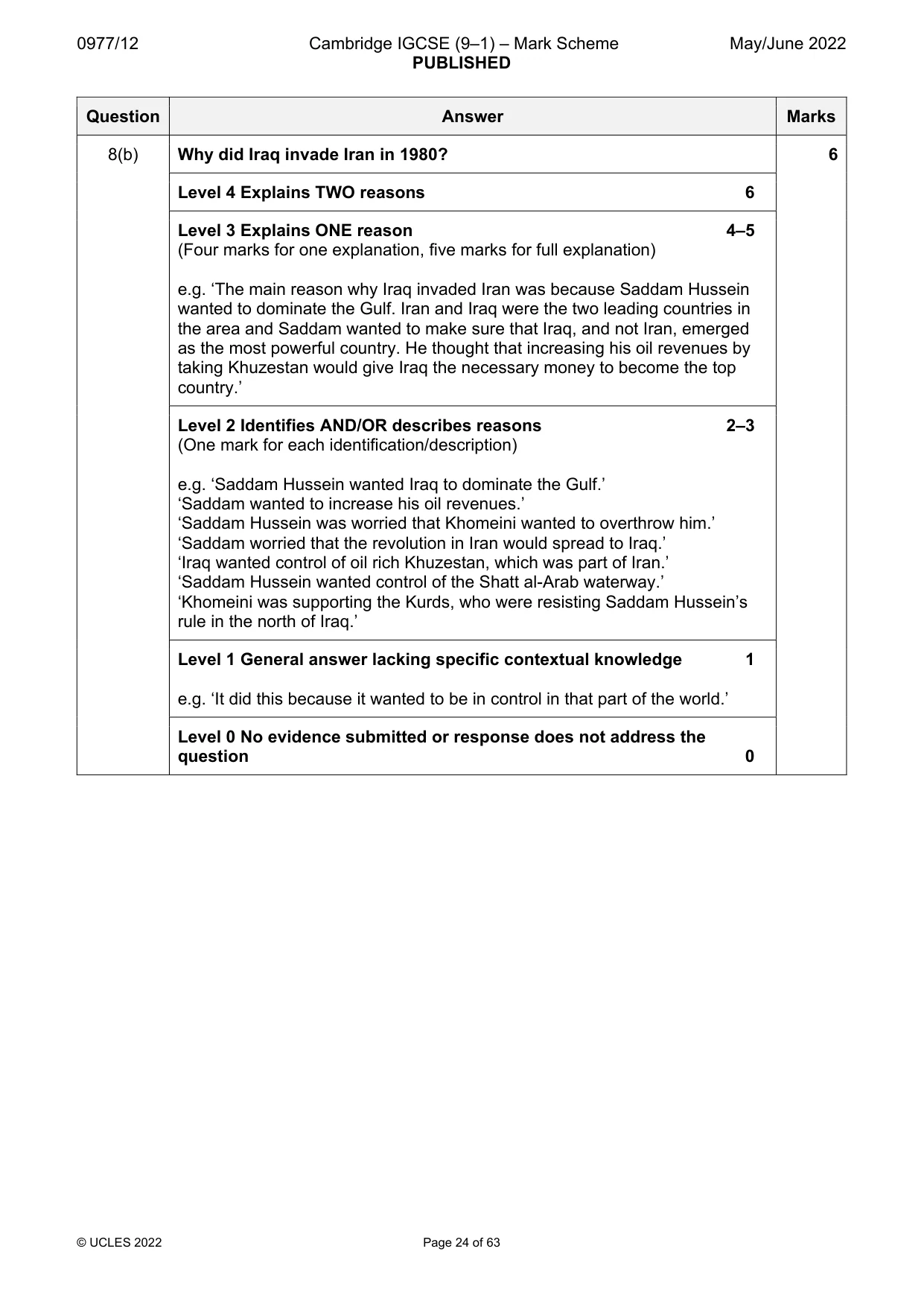 Mark scheme, page 24 of 63