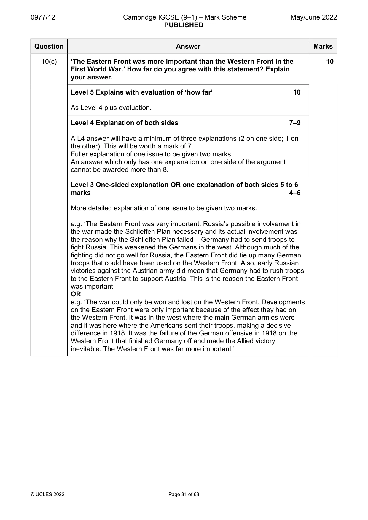 Mark scheme, page 31 of 63