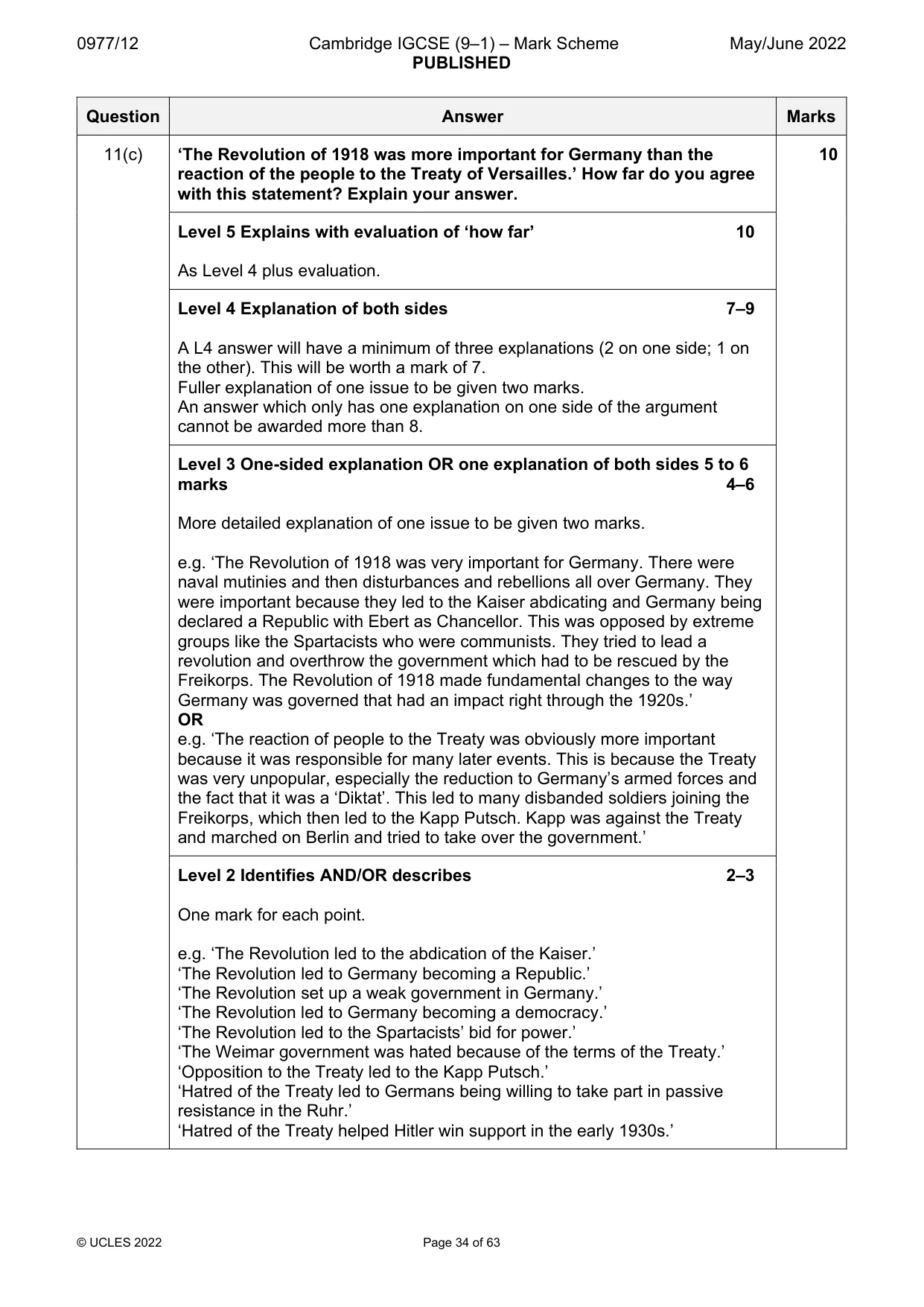 Mark scheme, page 34 of 63