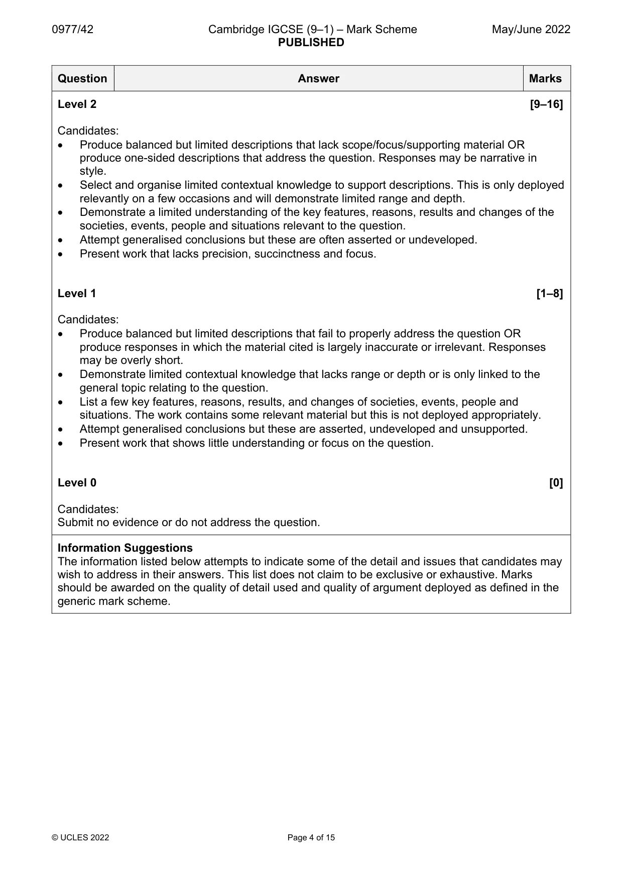 Mark scheme, page 4 of 15