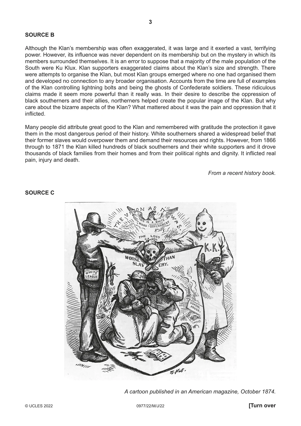 Cambridge IGCSE History (9-1) 0977 2022 May/June Paper 2 · Variant 2 question paper, page 3 of 12