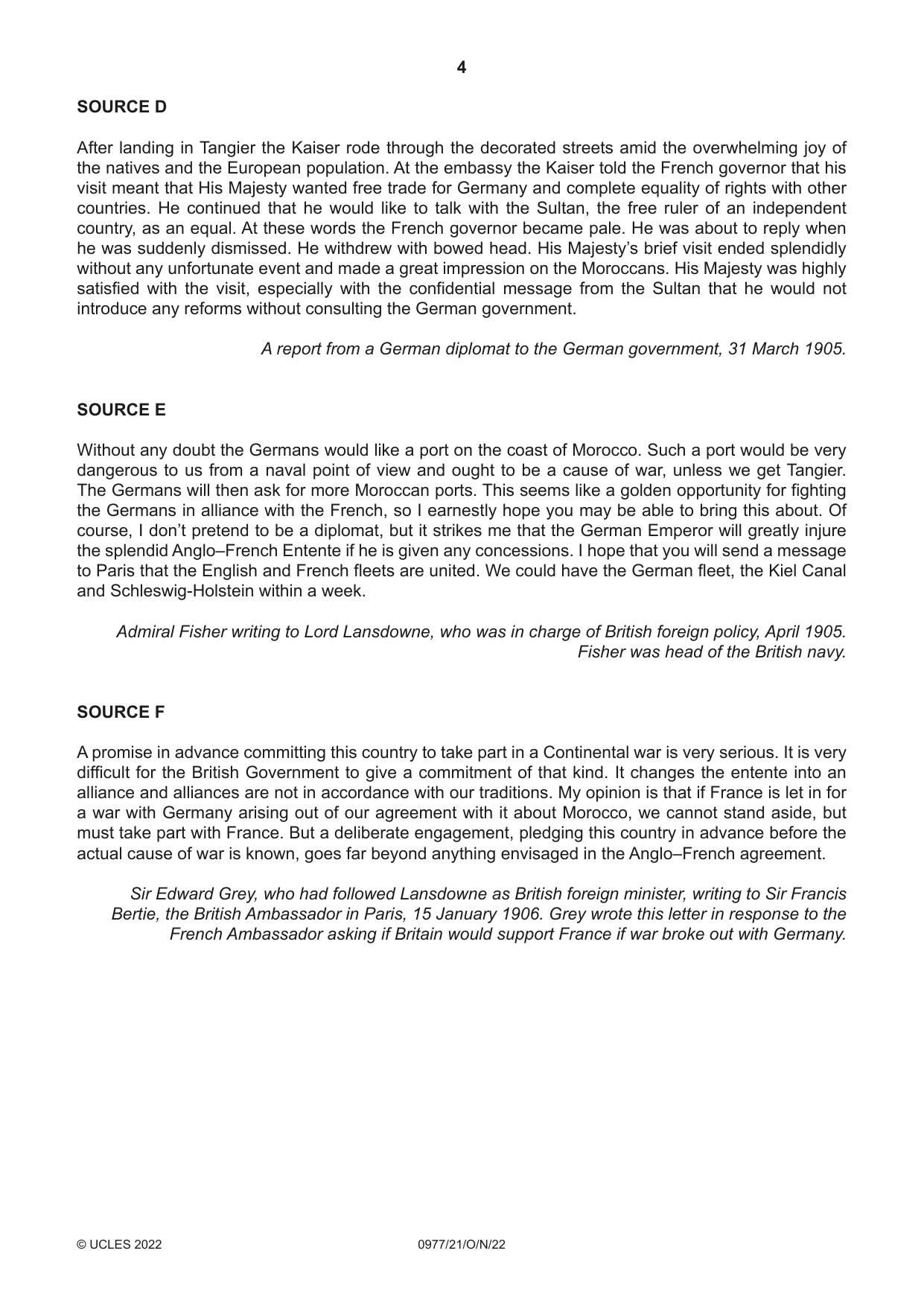 Cambridge IGCSE History (9-1) 0977 2022 Oct/Nov Paper 2 · Variant 1 question paper, page 4 of 12
