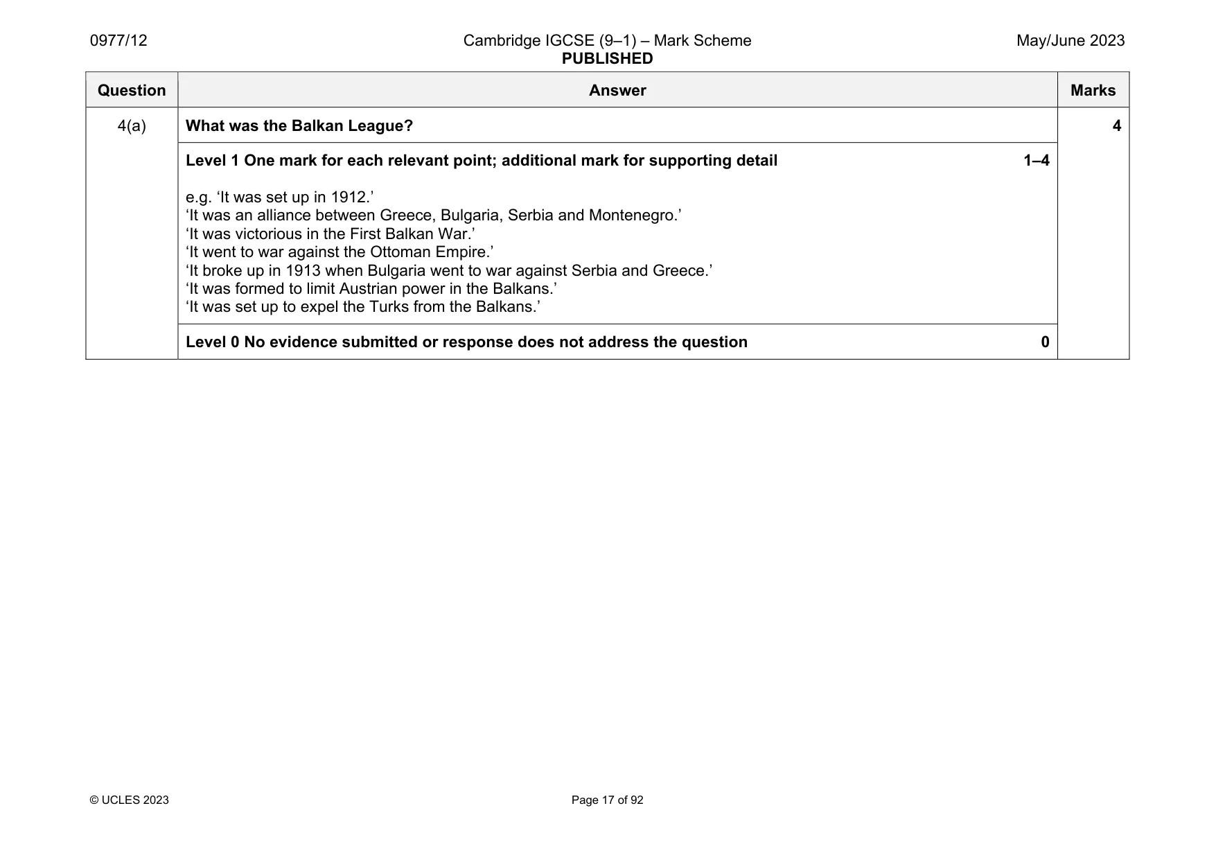 Mark scheme, page 17 of 92