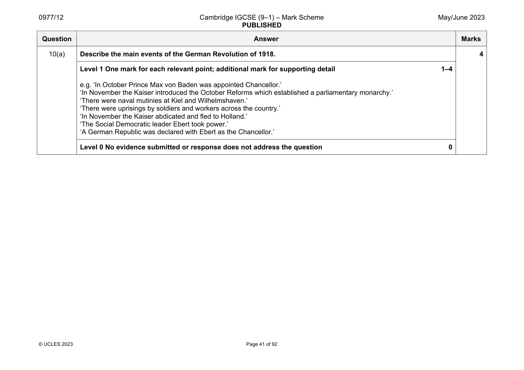 Mark scheme, page 41 of 92