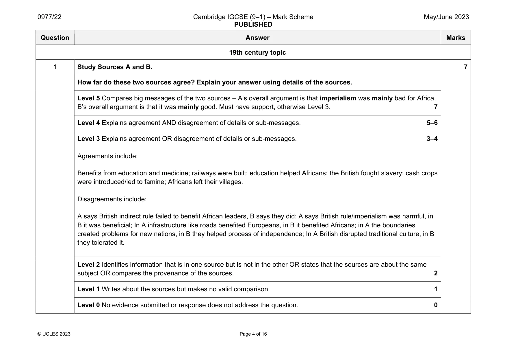 Mark scheme, page 4 of 16