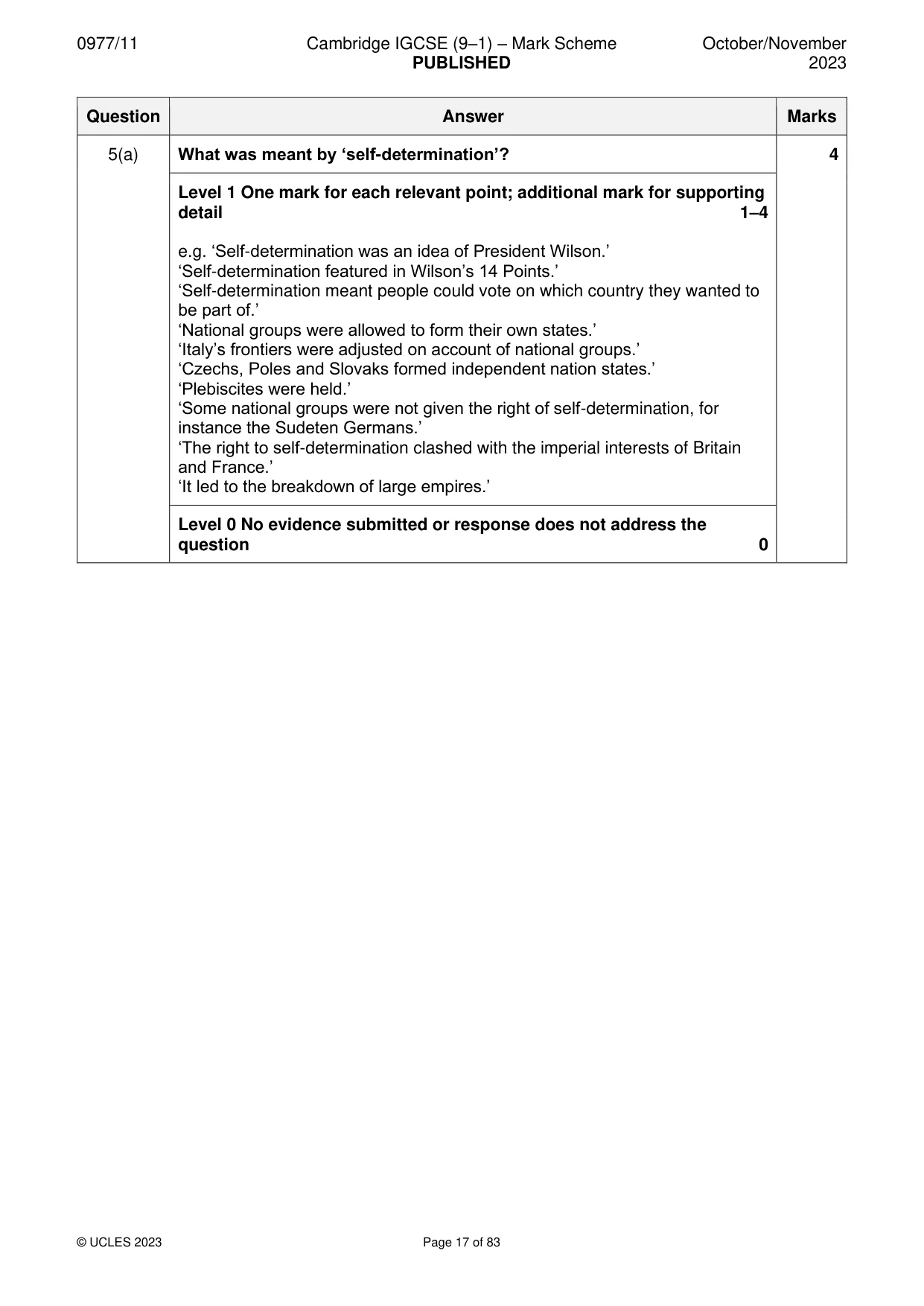 Mark scheme, page 17 of 83