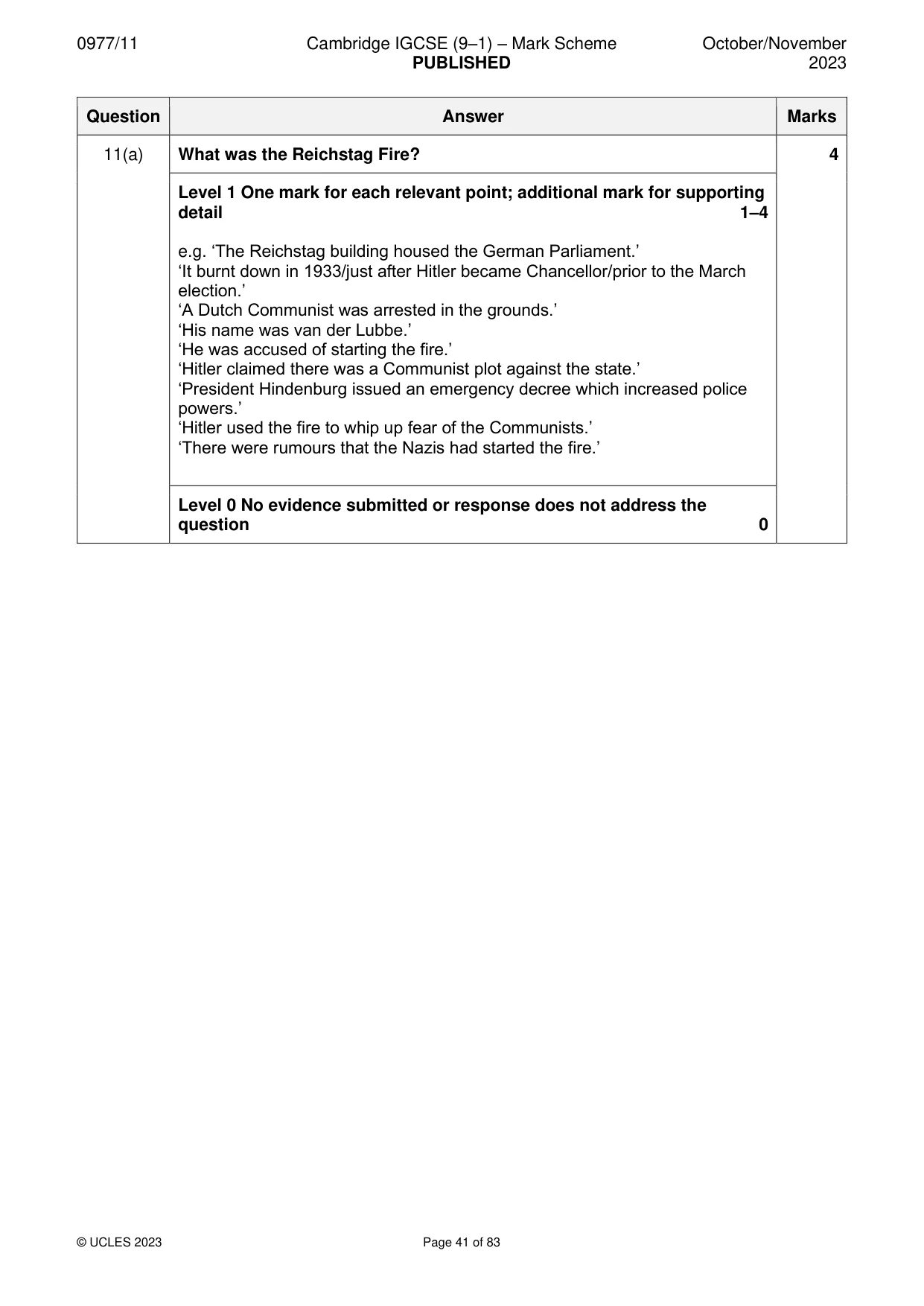 Mark scheme, page 41 of 83