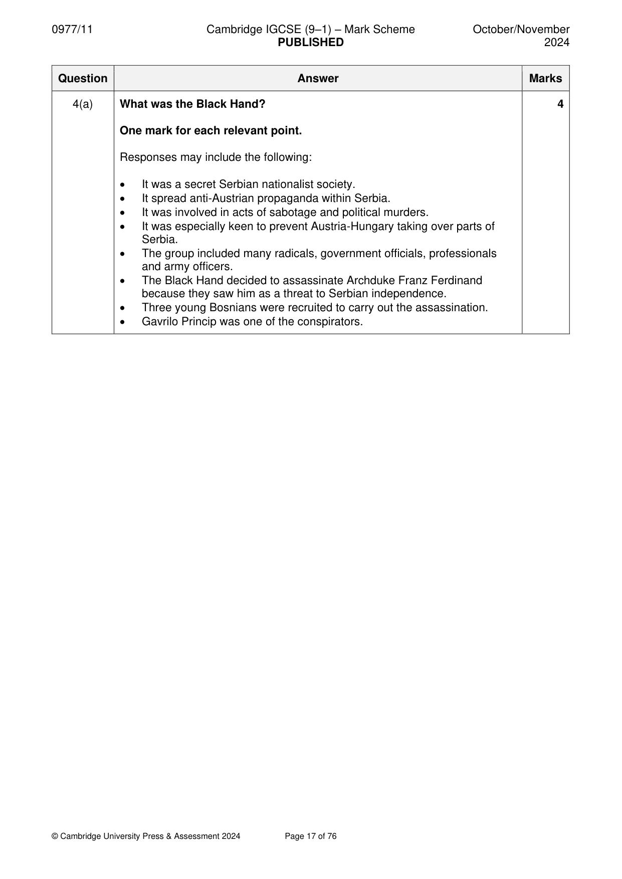 Mark scheme, page 17 of 76