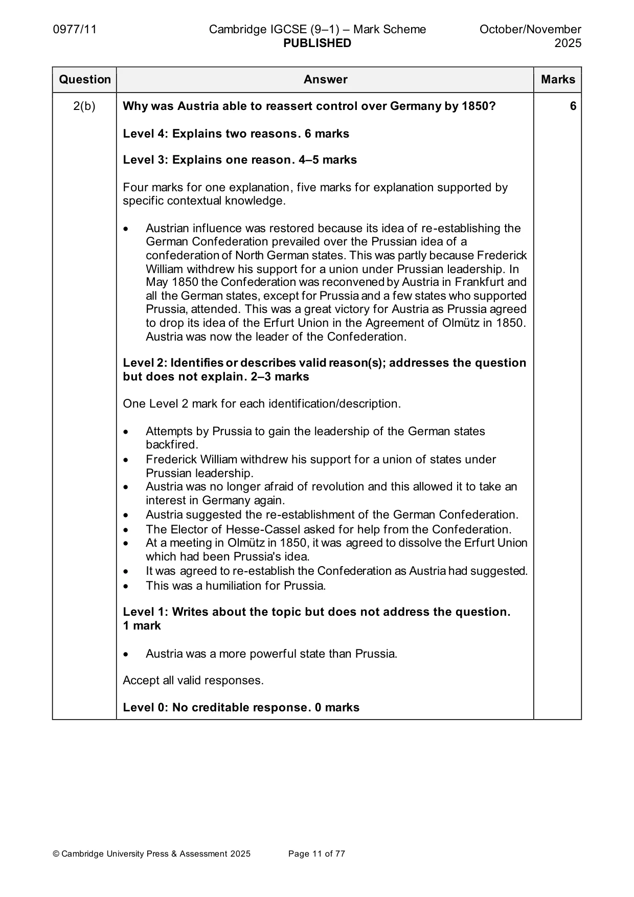 Mark scheme, page 11 of 77