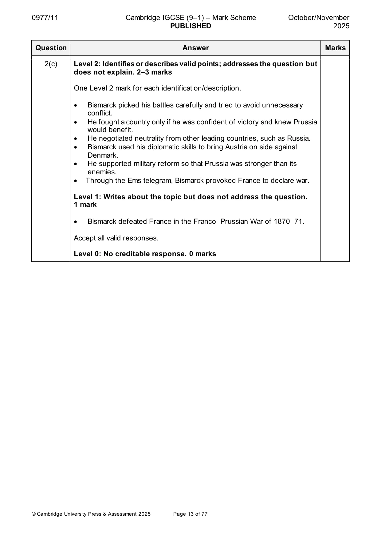 Mark scheme, page 13 of 77