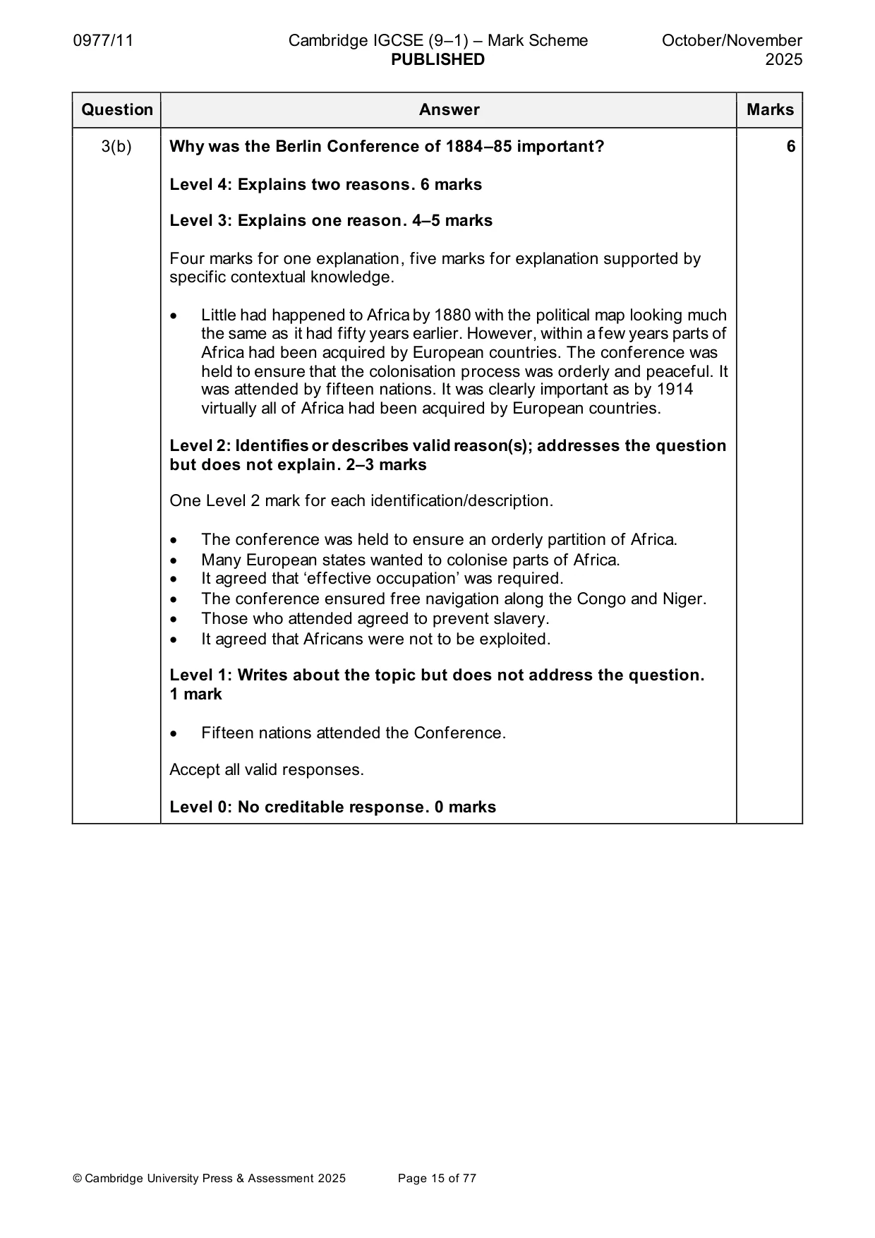 Mark scheme, page 15 of 77