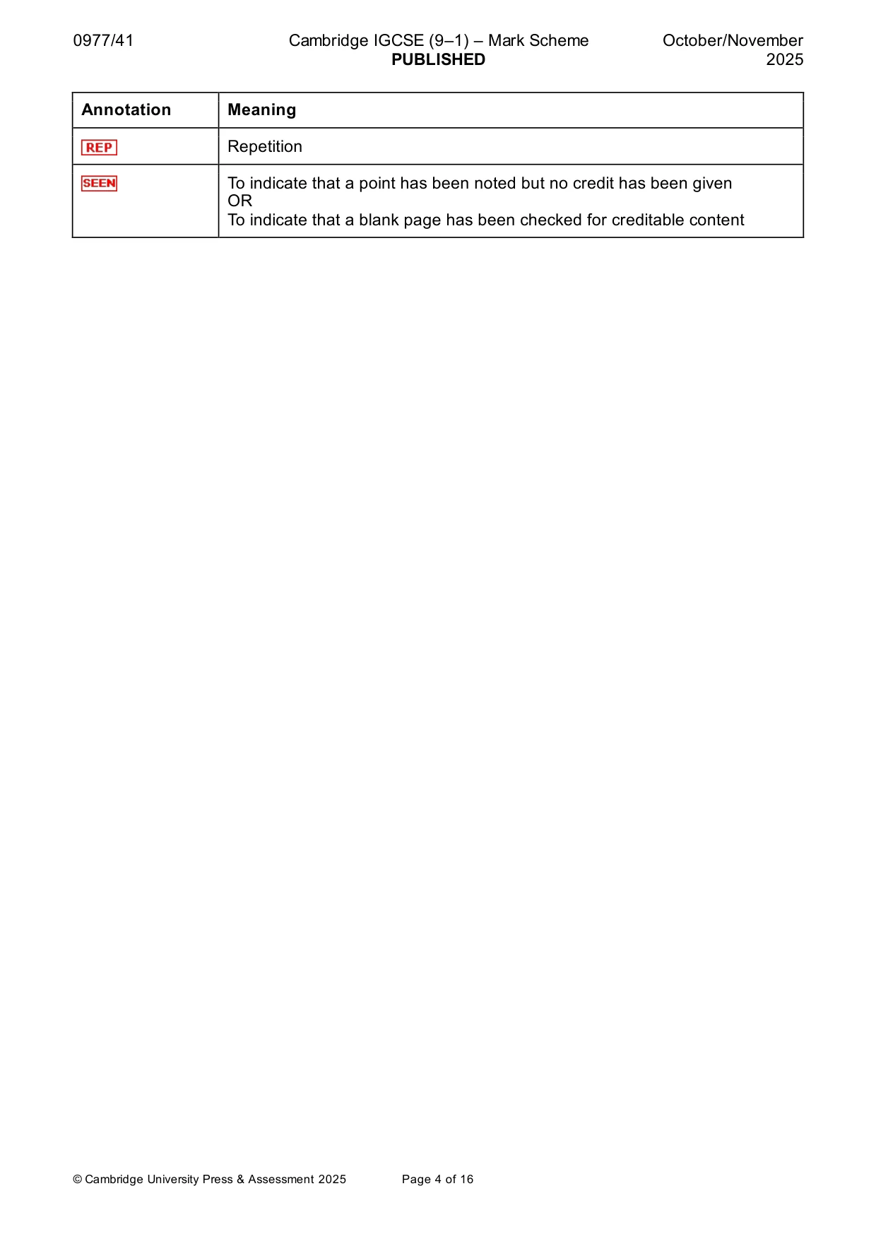 Mark scheme, page 4 of 16