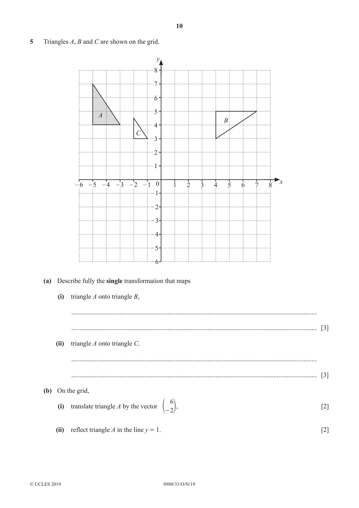 Cambridge IGCSE Mathematics (9-1) 0980 2019 Oct/Nov Paper 3 · Variant 1 question paper, page 10 of 16