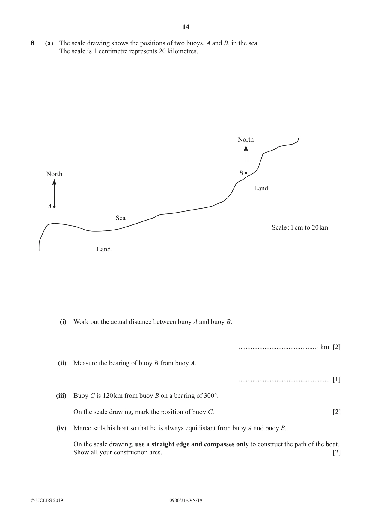 Cambridge IGCSE Mathematics (9-1) 0980 2019 Oct/Nov Paper 3 · Variant 1 question paper, page 14 of 16