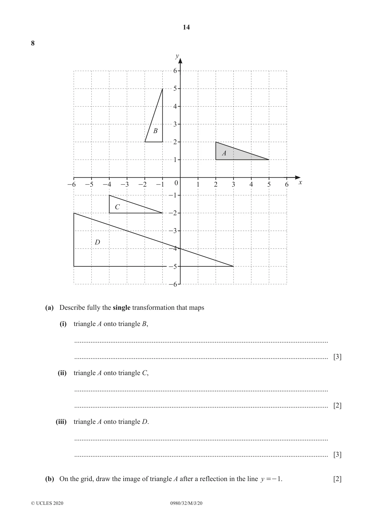 Cambridge IGCSE Mathematics (9-1) 0980 2020 May/June Paper 3 · Variant 2 question paper, page 14 of 16