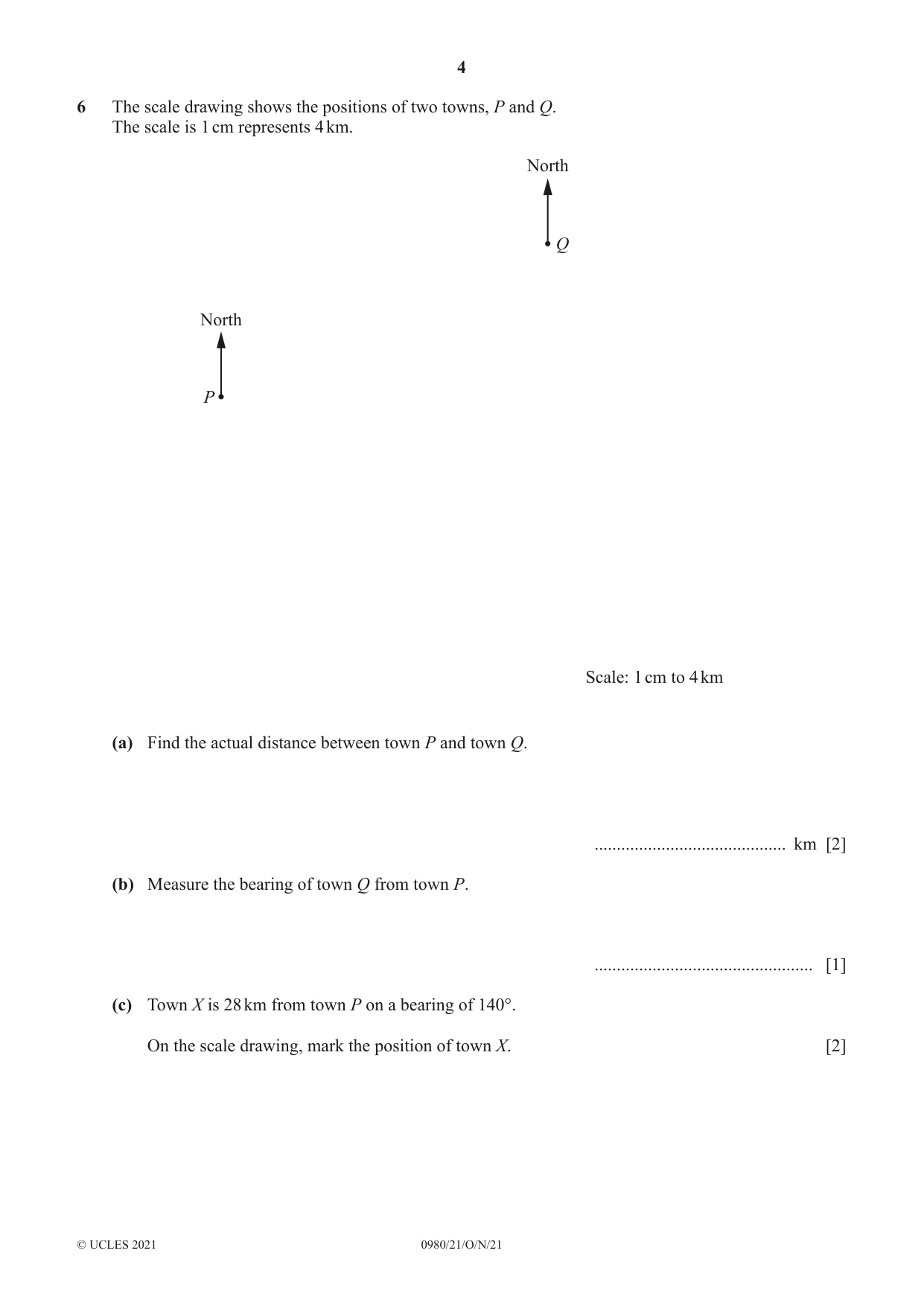 Cambridge IGCSE Mathematics (9-1) 0980 2021 Oct/Nov Paper 2 · Variant 1 question paper, page 4 of 12