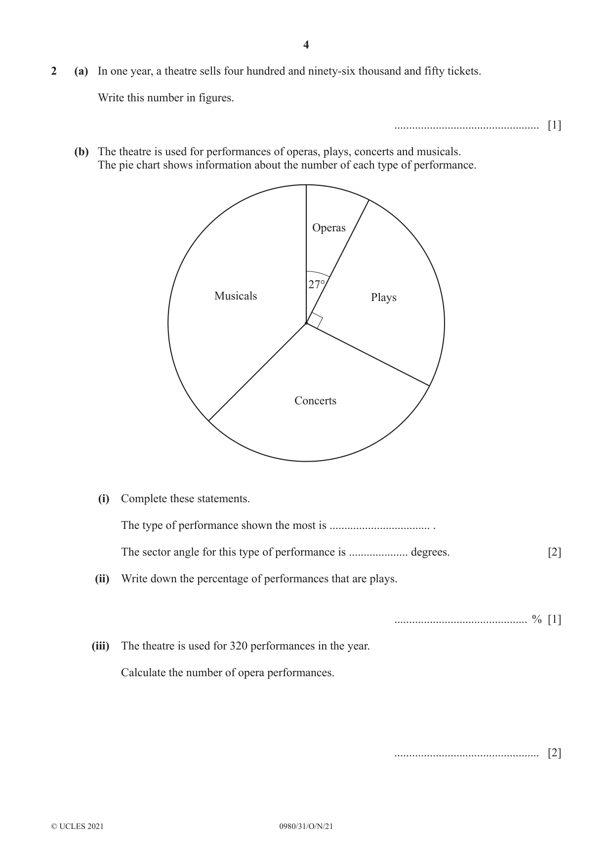 Cambridge IGCSE Mathematics (9-1) 0980 2021 Oct/Nov Paper 3 · Variant 1 question paper, page 4 of 20