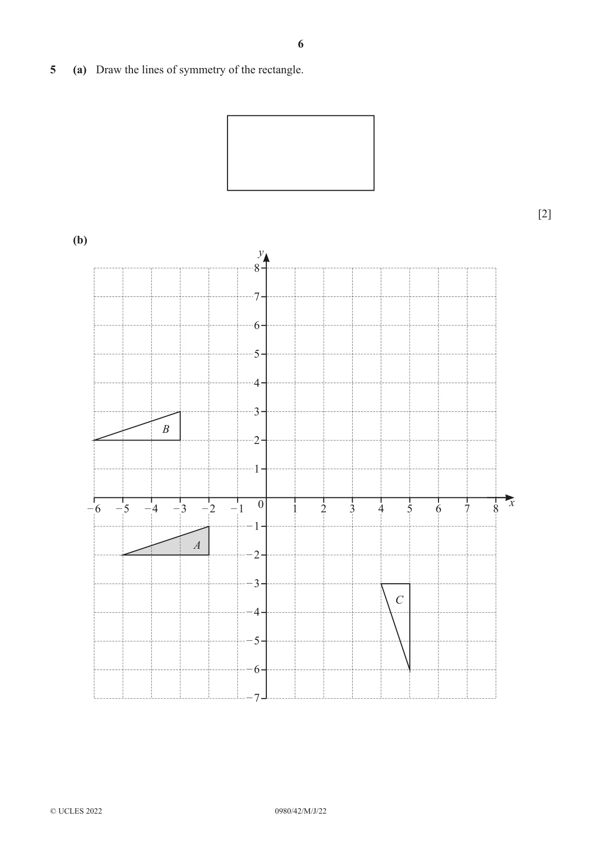 Cambridge IGCSE Mathematics (9-1) 0980 2022 May/June Paper 4 · Variant 2 question paper, page 6 of 20