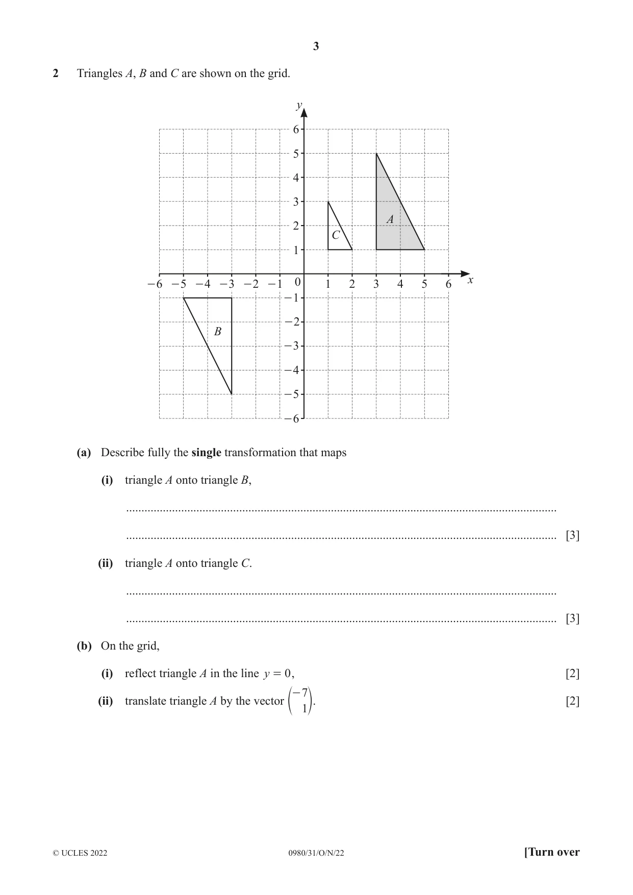 Cambridge IGCSE Mathematics (9-1) 0980 2022 Oct/Nov Paper 3 · Variant 1 question paper, page 3 of 16