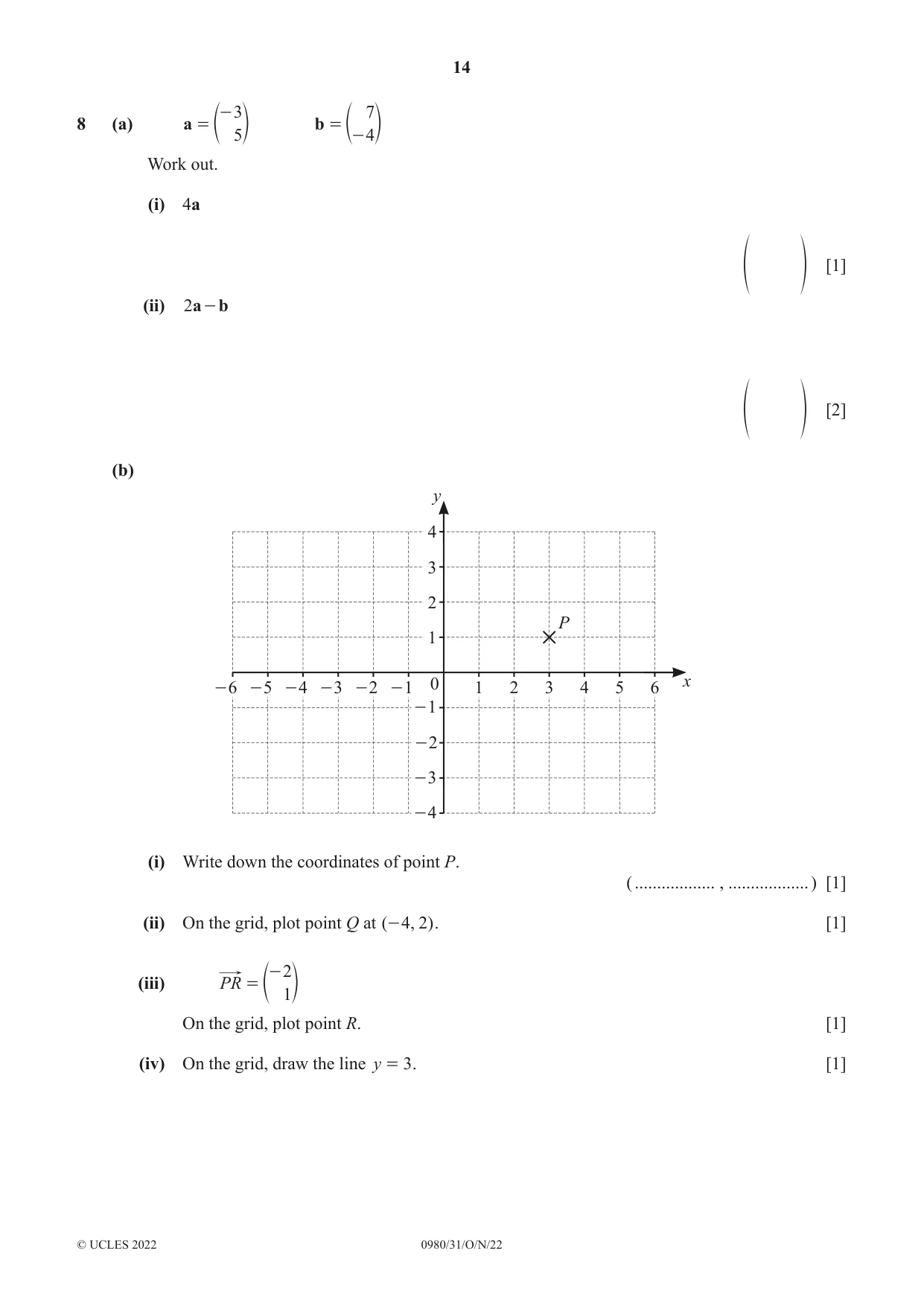 Cambridge IGCSE Mathematics (9-1) 0980 2022 Oct/Nov Paper 3 · Variant 1 question paper, page 14 of 16
