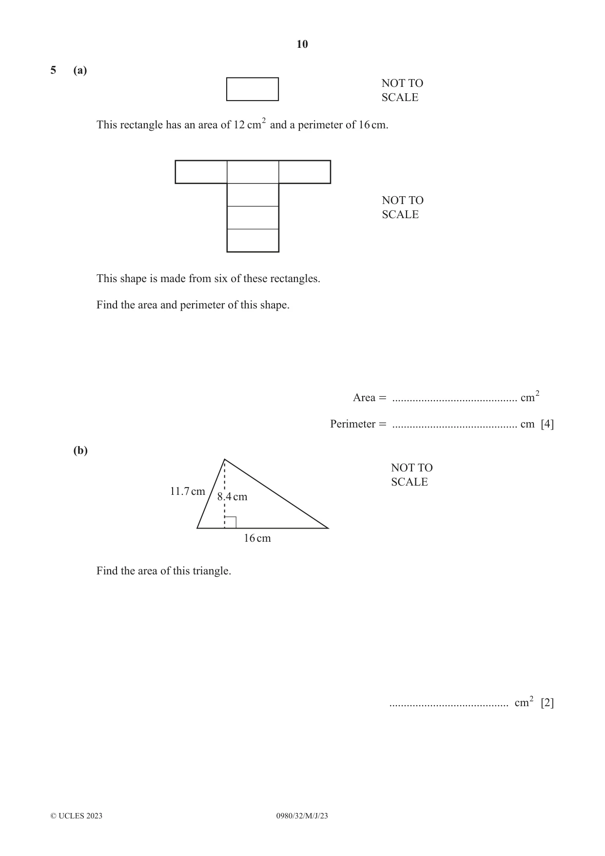Cambridge IGCSE Mathematics (9-1) 0980 2023 May/June Paper 3 · Variant 2 question paper, page 10 of 20