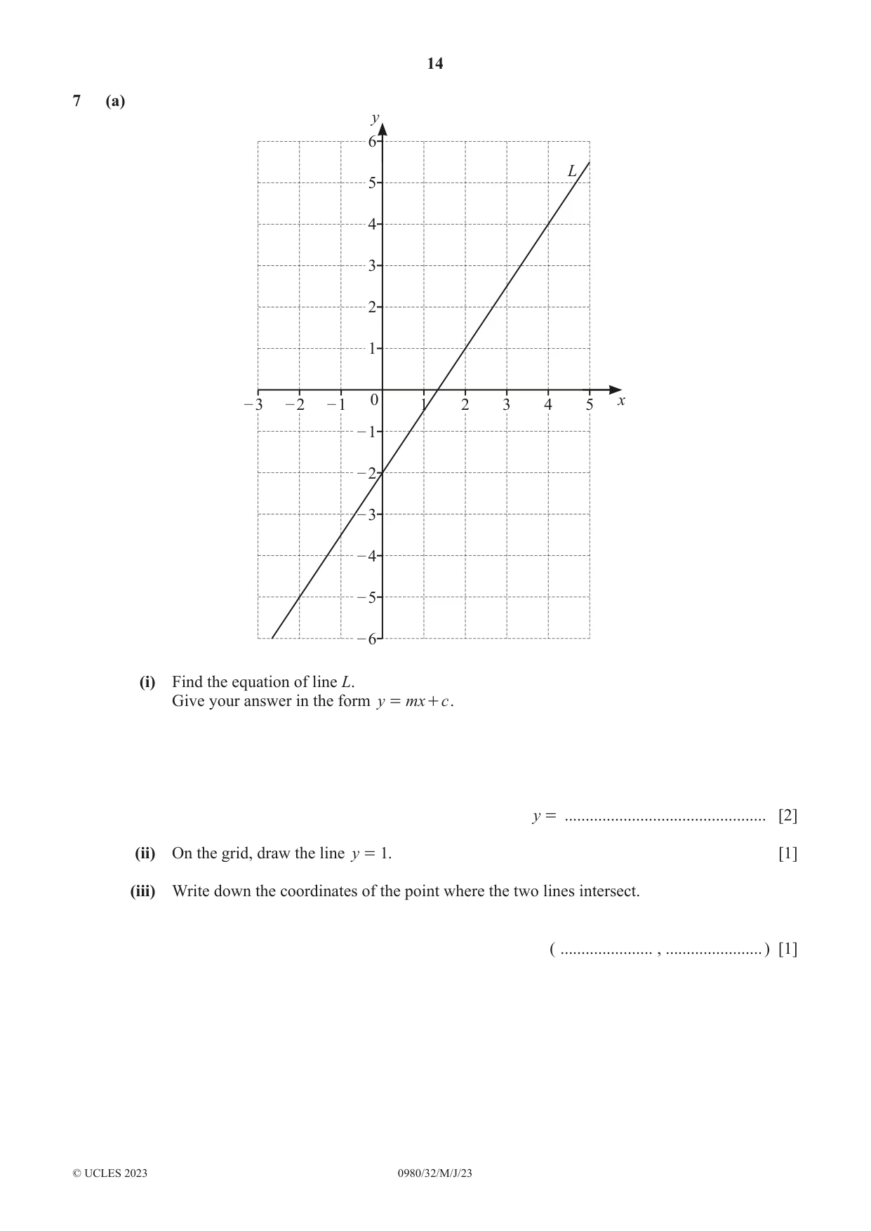 Cambridge IGCSE Mathematics (9-1) 0980 2023 May/June Paper 3 · Variant 2 question paper, page 14 of 20