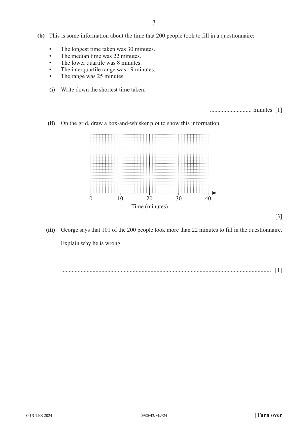 Cambridge IGCSE Mathematics (9-1) 0980 2024 May/June Paper 4 · Variant 2 question paper, page 7 of 20