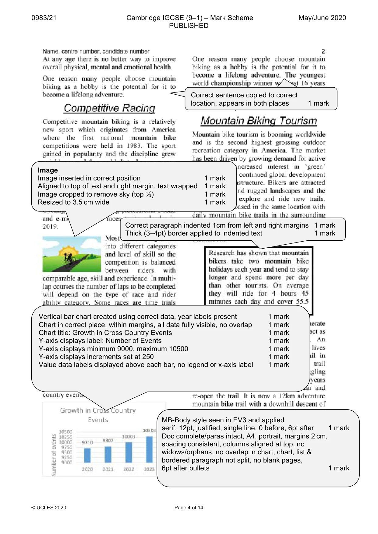 Mark scheme, page 4 of 14