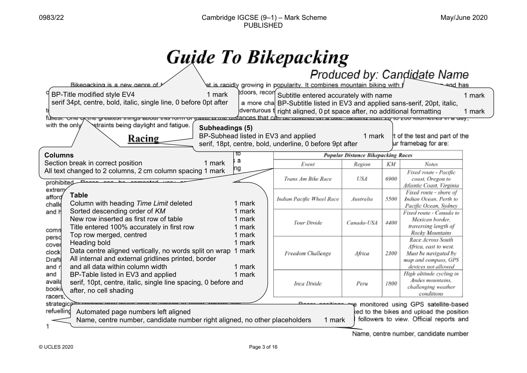 Mark scheme, page 3 of 16