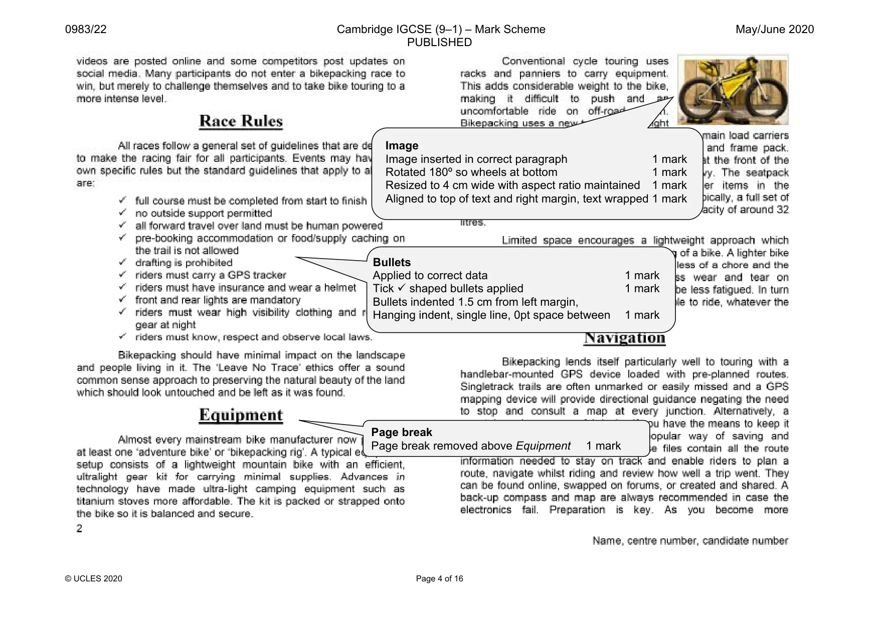 Mark scheme, page 4 of 16