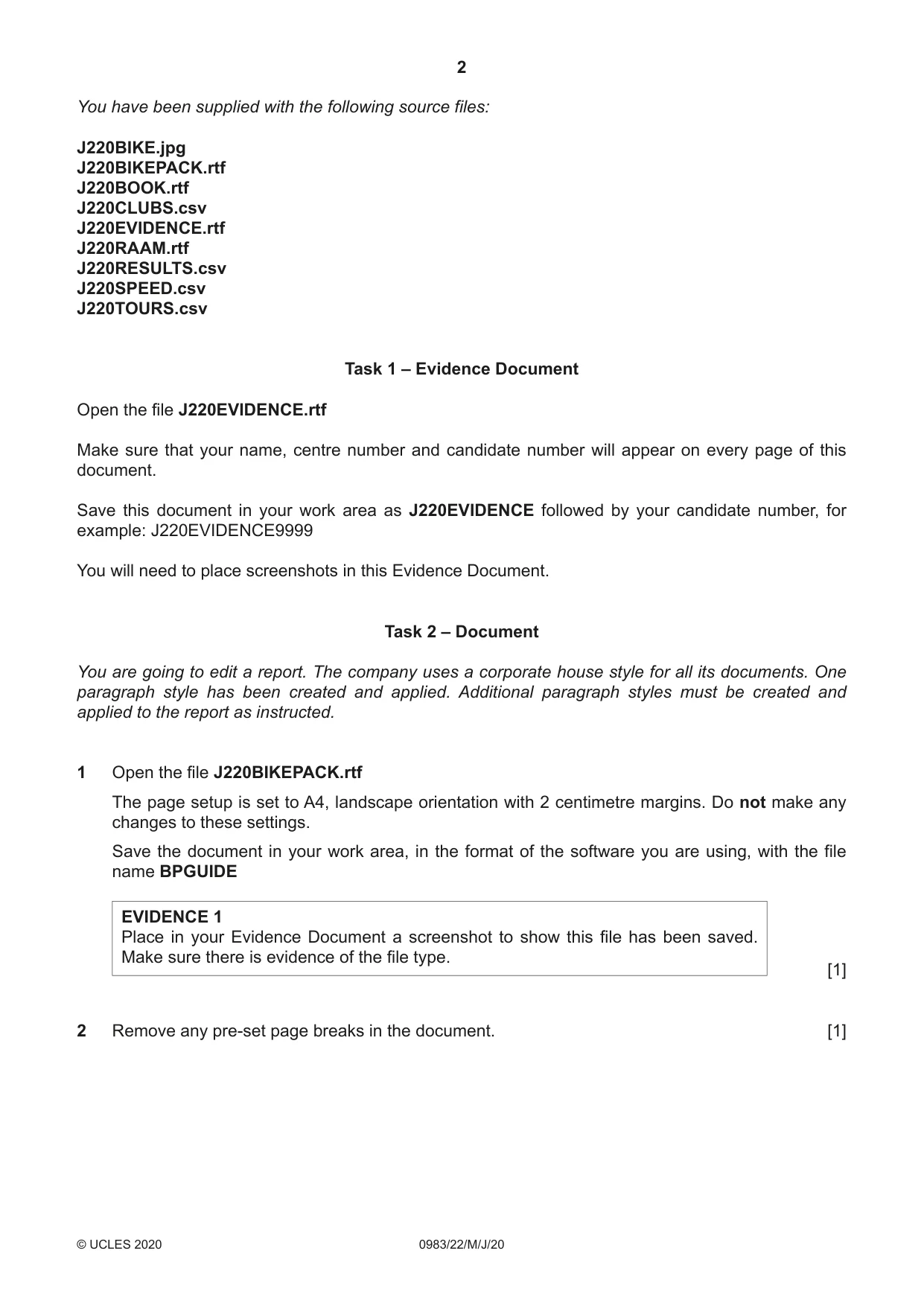 Cambridge IGCSE Information and Communication Technology (9-1) 0983 2020 May/June Paper 2 · Variant 2 question paper, page 2 of 16