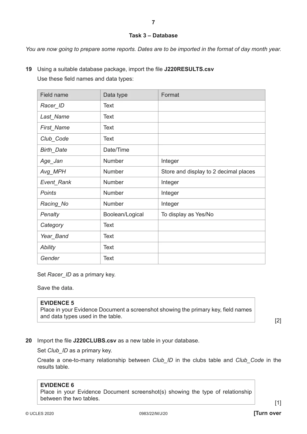 Cambridge IGCSE Information and Communication Technology (9-1) 0983 2020 May/June Paper 2 · Variant 2 question paper, page 7 of 16