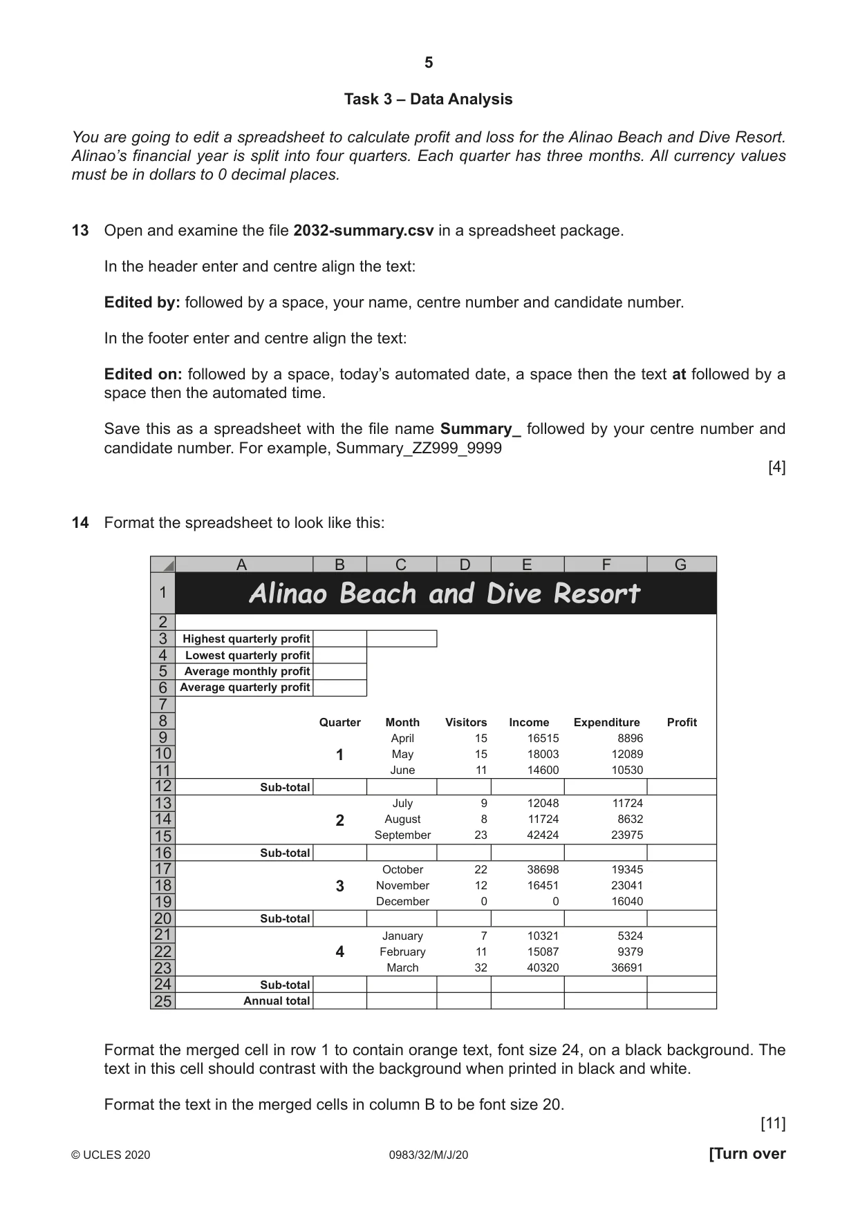 Cambridge IGCSE Information and Communication Technology (9-1) 0983 2020 May/June Paper 3 · Variant 2 question paper, page 5 of 8