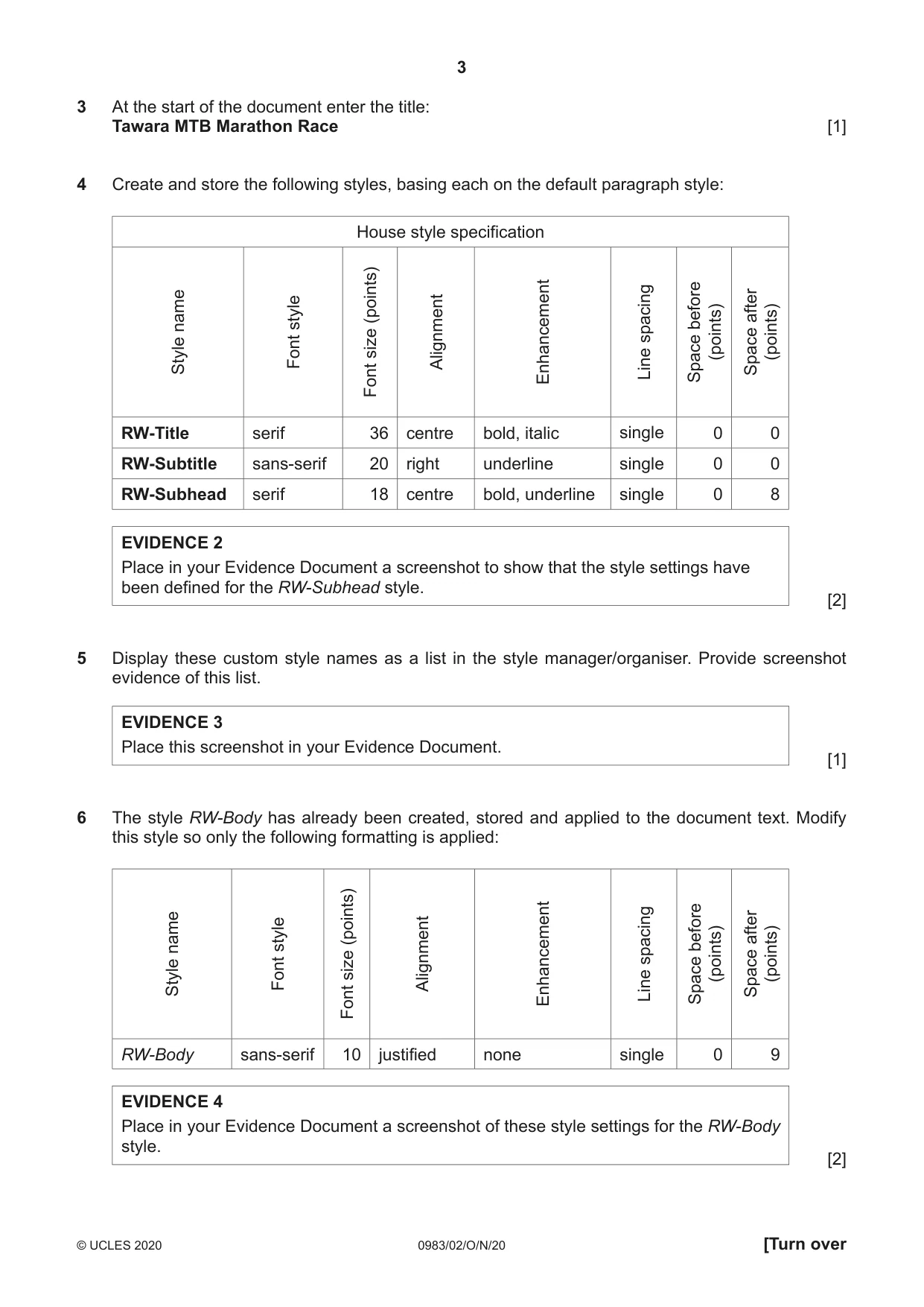 Cambridge IGCSE Information and Communication Technology (9-1) 0983 2020 Oct/Nov Paper 2 · Variant 0 question paper, page 3 of 16